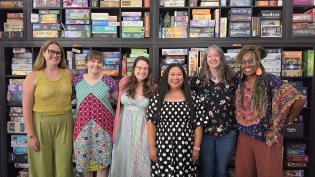 Go to hang out with these lovely wargaming ladies in the Napa area this weekend. There were games, wine, Filipino food, literal turkeys and much more. What a fabulous time! #WomenWhoWargame #MonstrousRegiment

About to start a 6P game of Coalitions!

Do not let Napoleon get all aggro because it means she will win. 😂

Wine and cheese at Jessup Cellars.

Filipino food dinner at Carabao in Napa!

Ito. My new favorite big-group game!

Gussy Gorillas. This game is bananas! 😂

FaeKin (look at that cute critter!)